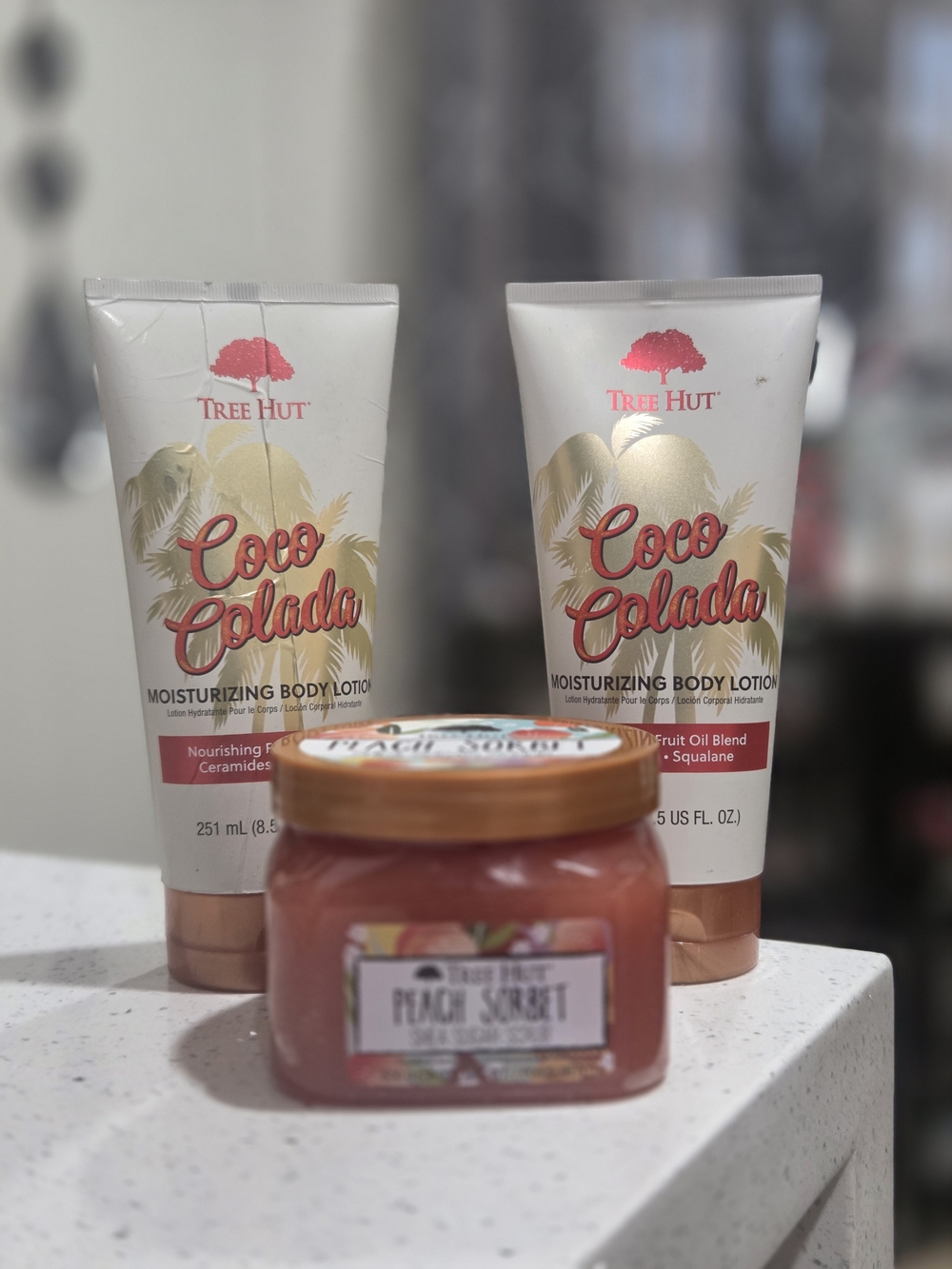 Coco Colada Moisturizing Body Lotion - Peach Sorbet Scrub Set
